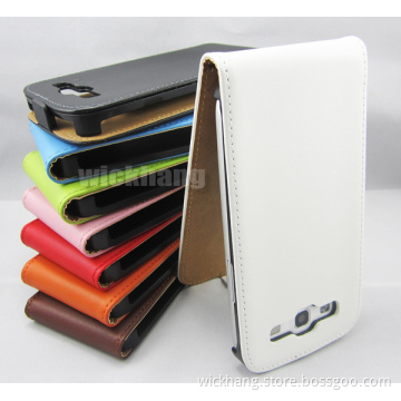 Real Leather Pouch Flip up Case for Samsung Galaxy S3 I9300